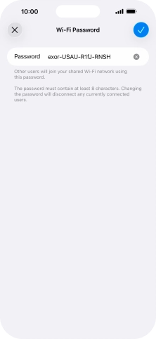 Press the confirm icon.