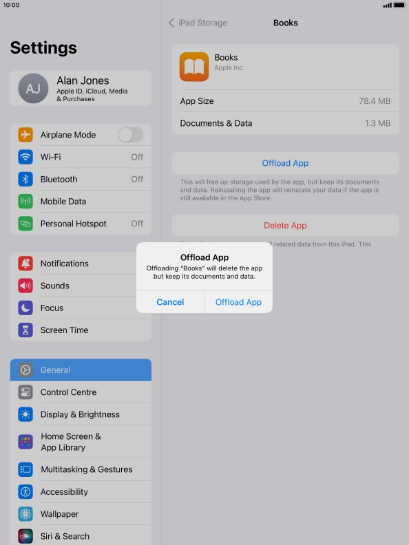 Press Offload App.