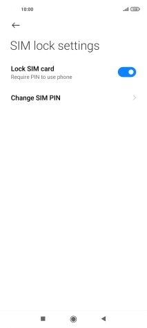 Press Change SIM PIN. Press Change SIM PIN.