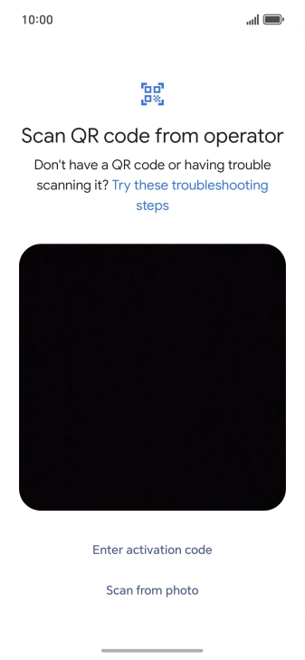Place the QR code you've received inside the phone camera frame to scan the code. Place the QR code you've received inside the phone camera frame to scan the code.