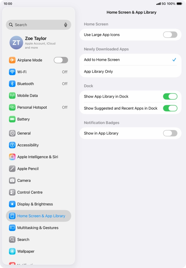 To add new downloaded apps to both the home screen and App Library, press Add to Home Screen.