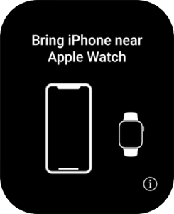 Place your Apple Watch next to your phone. Place your Apple Watch next to your phone.