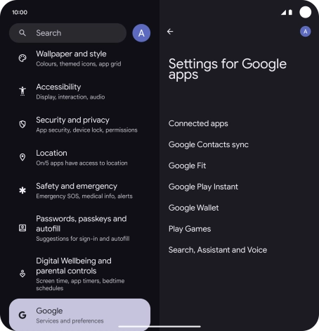 Press Search, Assistant and Voice.