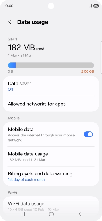 Press Data saver.
