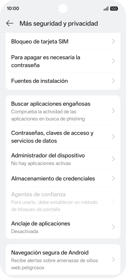 Pulsa Bloqueo de tarjeta SIM. Pulsa Bloqueo de tarjeta SIM.