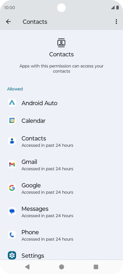 Press the required app. Press the required app.