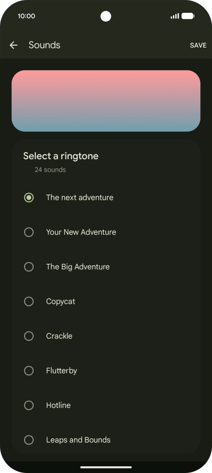 Press the required ring tones to hear them.