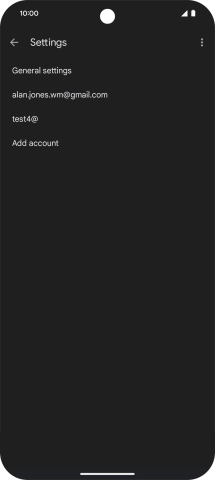 Press the required email account.