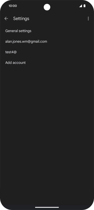 Press the required email account.