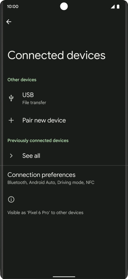Press Connection preferences.