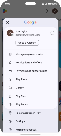 Press Manage apps and device. Press Manage apps and device.