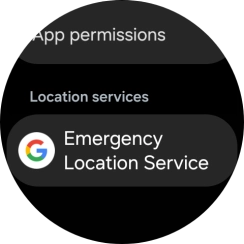Press Emergency Location Service. Press Emergency Location Service.