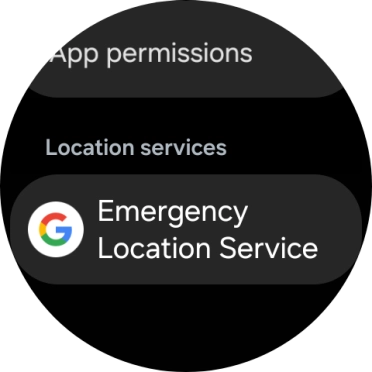Press Emergency Location Service. Press Emergency Location Service.