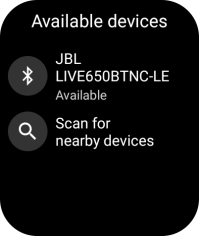 Press the required Bluetooth headset. Press the required Bluetooth headset.