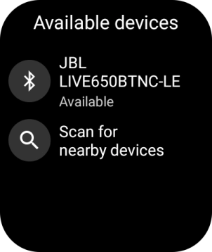 Press the required Bluetooth headset. Press the required Bluetooth headset.