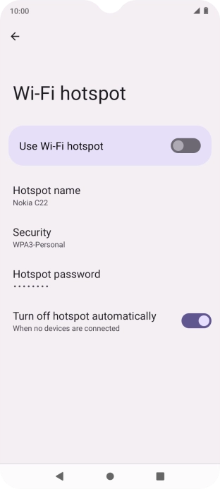 Press Hotspot password. Press Hotspot password.