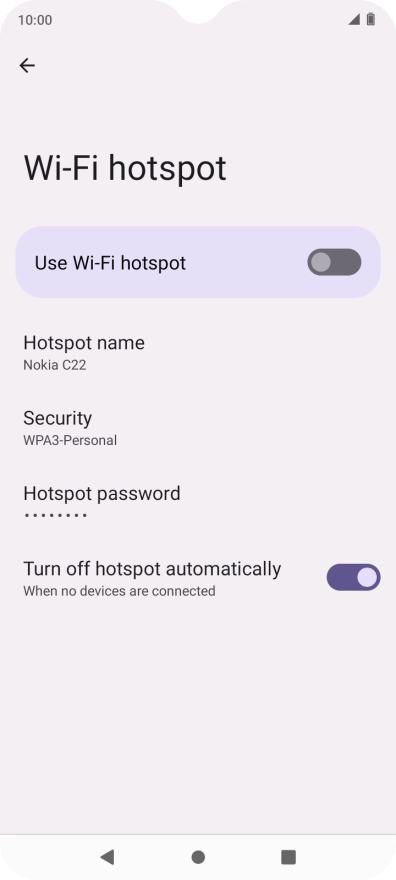 Press Hotspot password. Press Hotspot password.