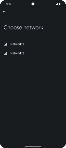 Press the required network.