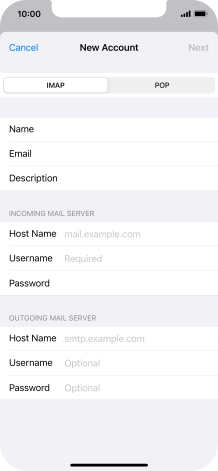 Press IMAP. Press IMAP.