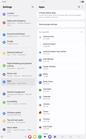 Press the required app. Press the required app.
