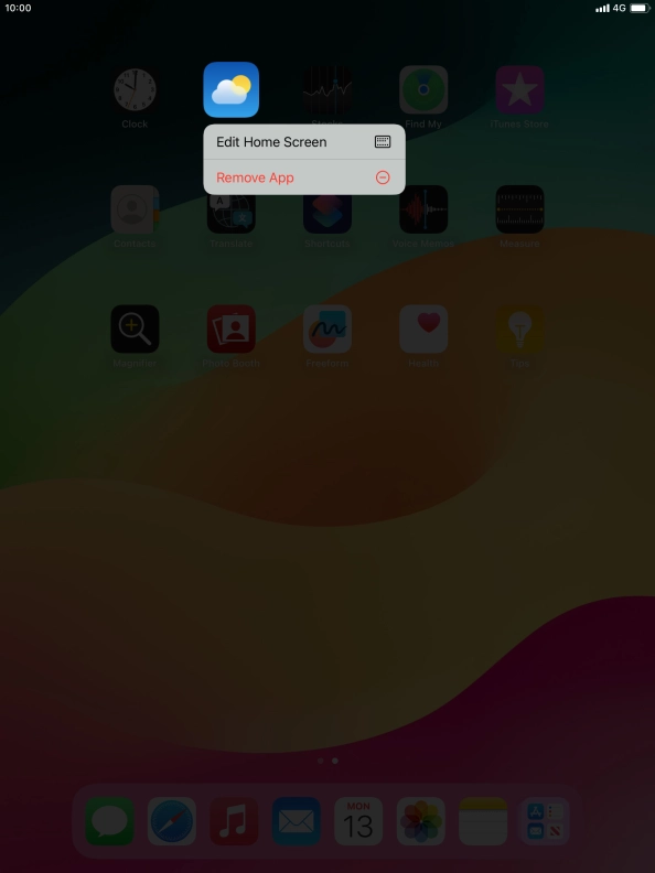 Press Remove App.
