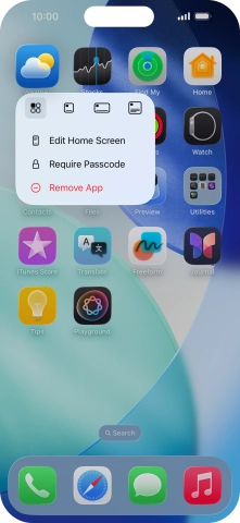 Press Remove App.