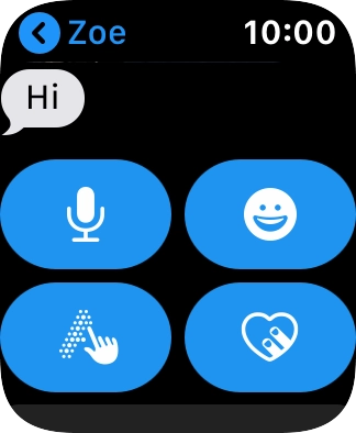 Press the microphone icon and follow the instructions on the screen to record and send the message. Press the microphone icon and follow the instructions on the screen to record and send the message.