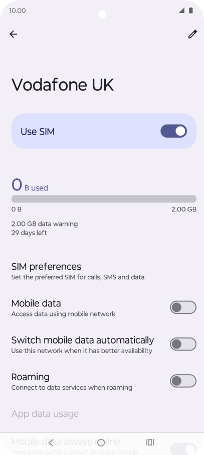 Press the indicator next to 