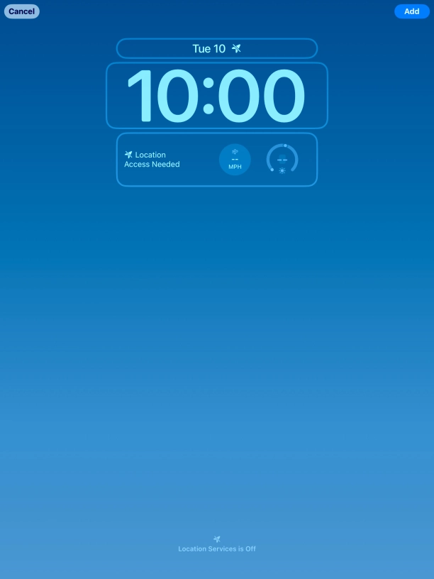 To customise the way the lock screen date is displayed, press the date widget and follow the instructions on the screen to select the required widget display mode.