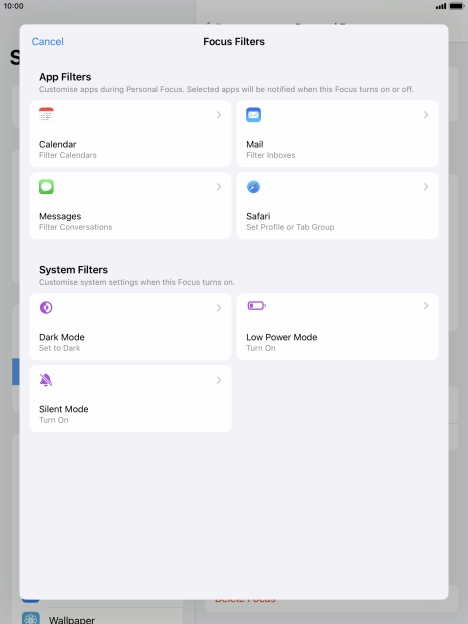 To see specific calendars in the selected focus mode, press Calendar and follow the instructions on the screen to select the required calendars. To see specific calendars in the selected focus mode, press Calendar and follow the instructions on the screen to select the required calendars.