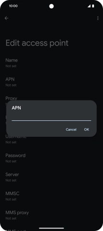 Key in wap.vodafone.co.uk and press OK.