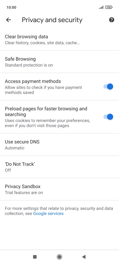 Press Clear browsing data. Press Clear browsing data.