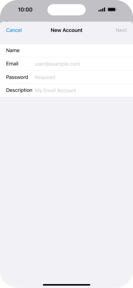 Press Email and key in your email address. Press Email and key in your email address.