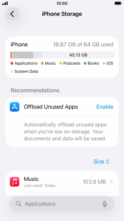 Press the required app. Press the required app.