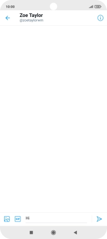 Write the required message and press the send icon. Write the required message and press the send icon.