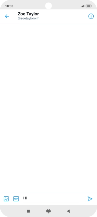 Write the required message and press the send icon. Write the required message and press the send icon.