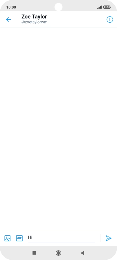 Write the required message and press the send icon. Write the required message and press the send icon.