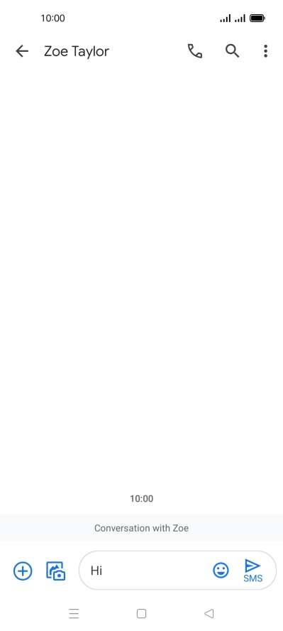 Press the send icon when you've finished your text message.