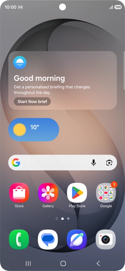 The email message icon shows that you've received a new email message. The email message icon shows that you've received a new email message.