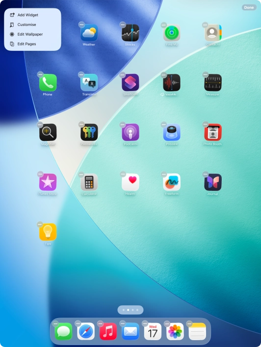 Press Add Widget.