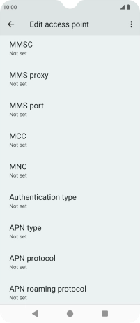 Press MMS proxy.
