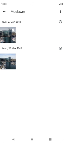 Press the required picture or video clip.