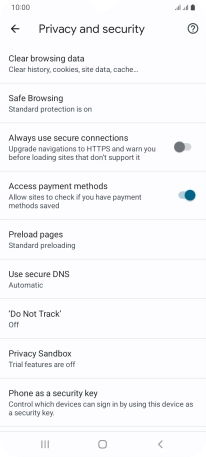 Press Clear browsing data. Press Clear browsing data.