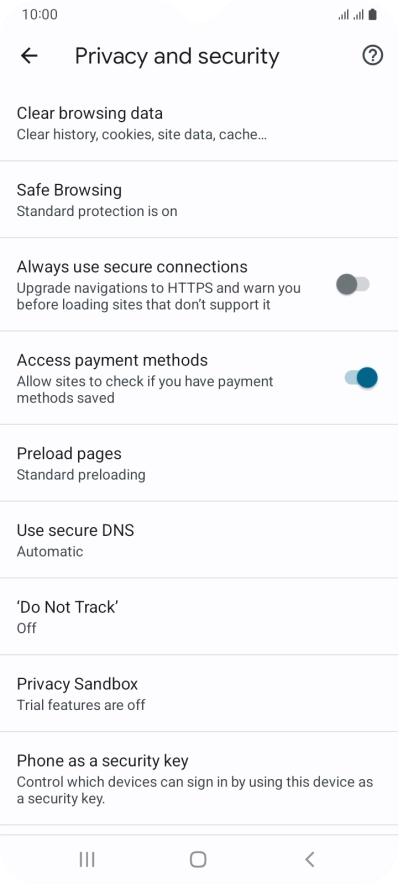 Press Clear browsing data. Press Clear browsing data.