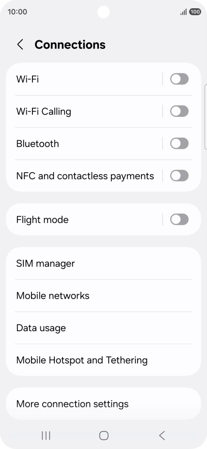Press Data usage.
