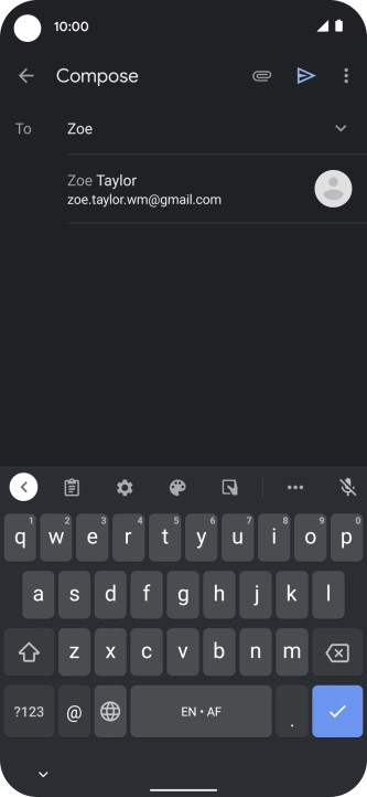 Press the required contact. Press the required contact.