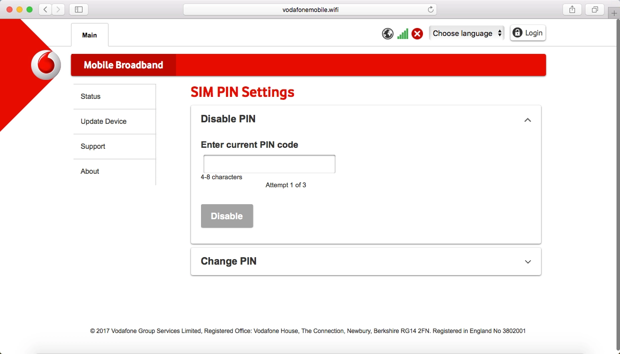 Click Change PIN.