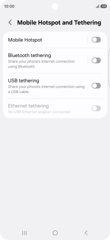 Press Mobile Hotspot. Press Mobile Hotspot.