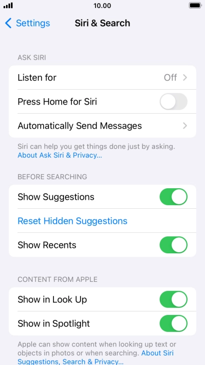 Press the indicator next to Press the indicator next to