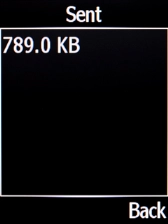 The outgoing data usage is displayed.